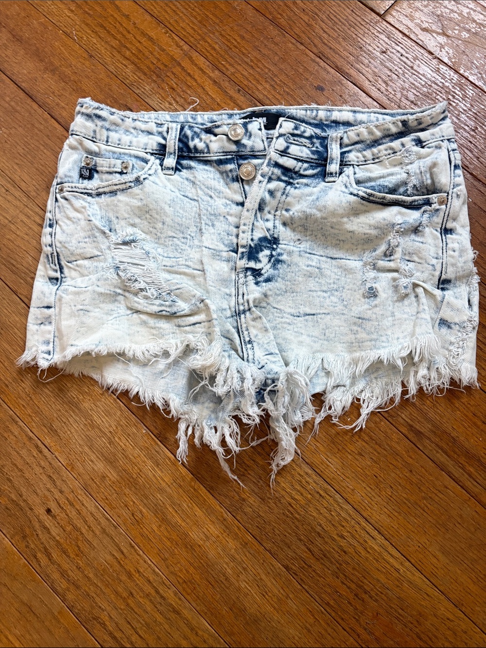 Women’s Light Blue Distressed Denim Jean Shorts